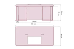 Scrivania classica da ufficio direzionale PRESTIGE B630 1,6 Metri