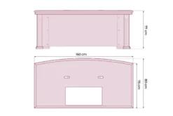 Scrivania classica per ufficio in legno PRESTIGE B610 1,6 Metri