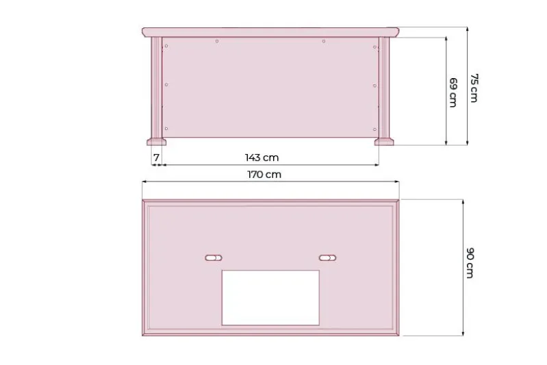 Scrivania direzionale in stile classico per ufficio PRESTIGE B620 1,7 Metri