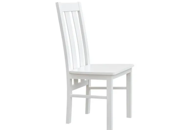 Sedia con schienale alto faggio massello bianco shabby chic