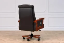 Sedia direzionale ufficio pelle nera Prestige