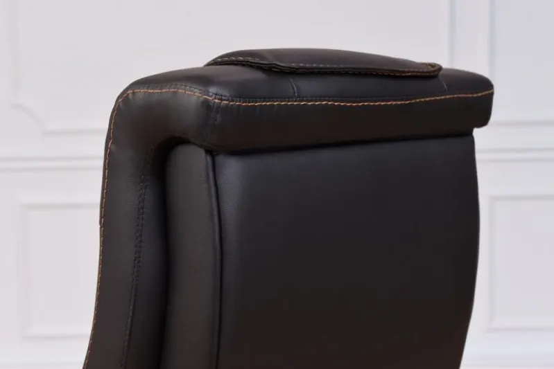 Sedia direzionale ufficio pelle nera Prestige