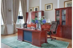 Sedia dirigenziale in vera pelle marrone Consul