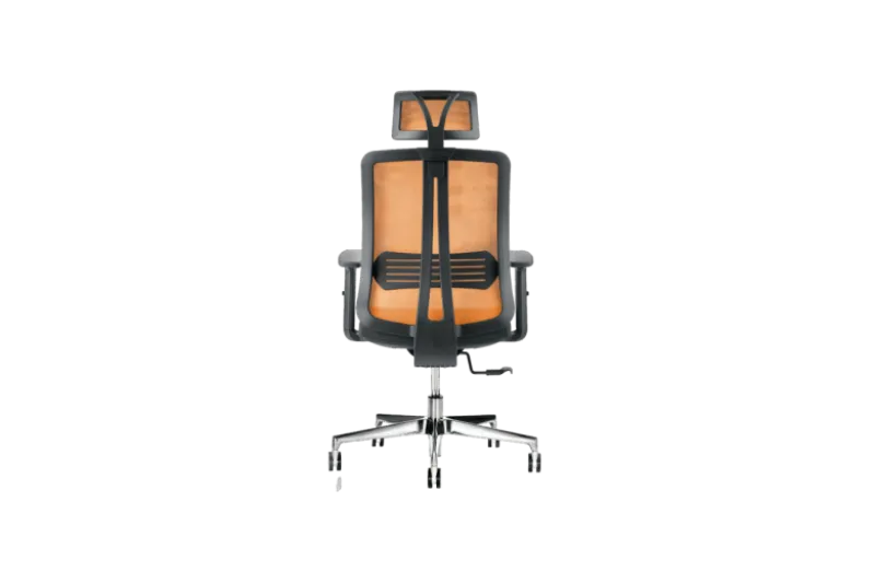 Sedia ergonomica certificata UNI EN 1335 VERTIGO con schienale arancione