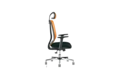 Sedia ergonomica certificata UNI EN 1335 VERTIGO con schienale arancione