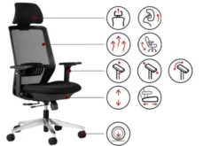 Sedia ergonomica ufficio nera SPECTRUM
