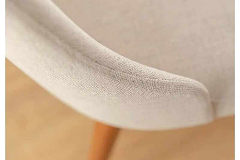 Sedia imbottita beige gambe faggio BRESSO