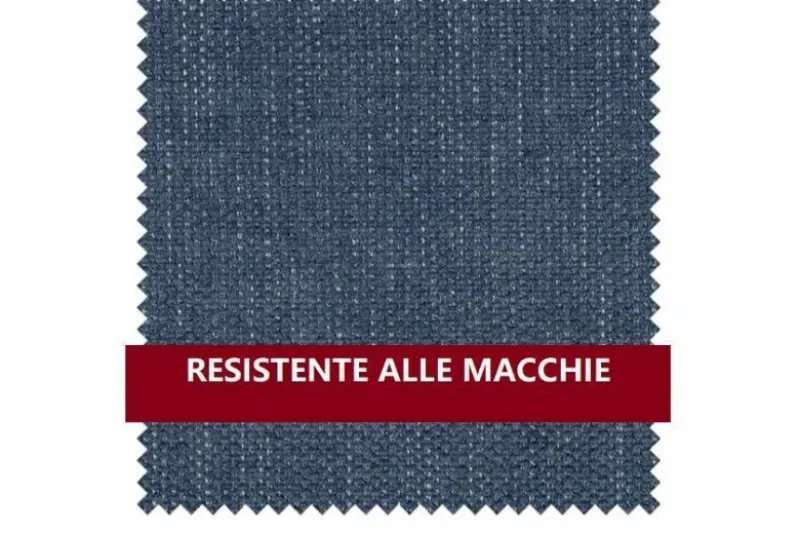 Sedia imbottita blu gambe in faggio CARINI