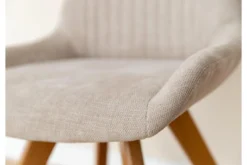 Sedia imbottita da tavolo beige BARI