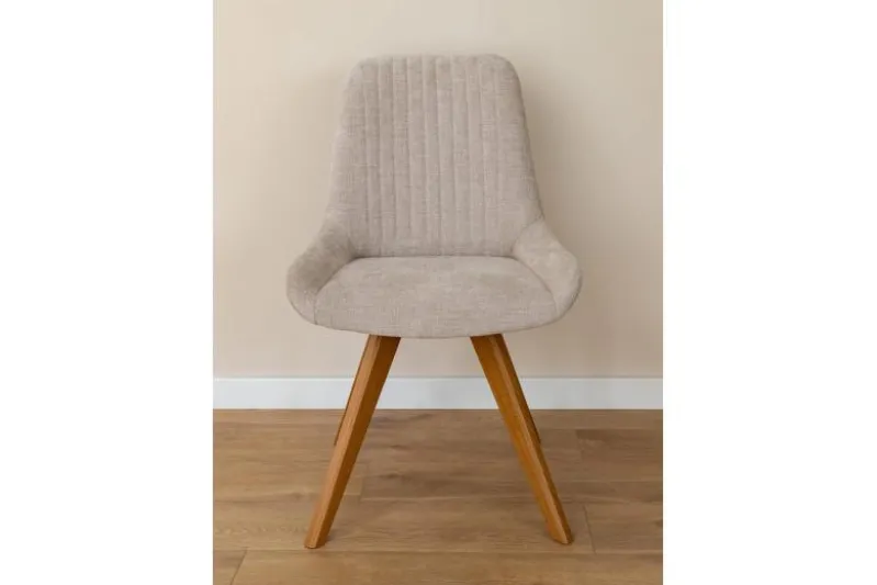 Sedia imbottita da tavolo beige BARI