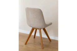 Sedia imbottita da tavolo beige BARI