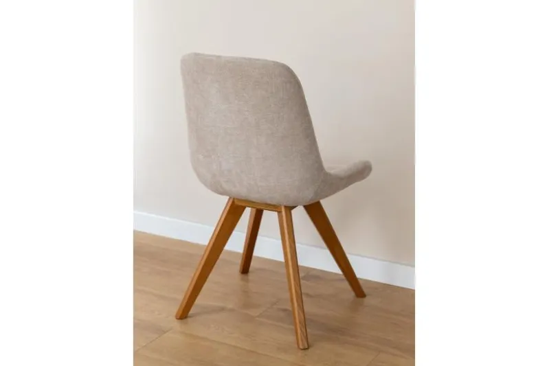 Sedia imbottita da tavolo beige BARI