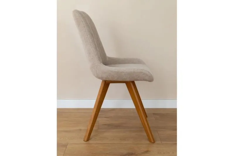 Sedia imbottita da tavolo beige BARI