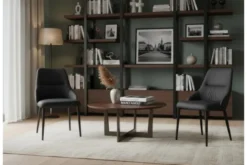 Sedia imbottita nera stile moderno MONOLIT