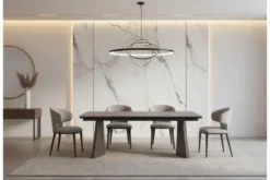 Sedia in tessuto beige moderna SERENE