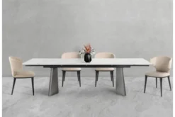 Sedia in tessuto beige moderna SERENE