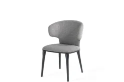 Sedia moderna in tessuto grigio SERENE