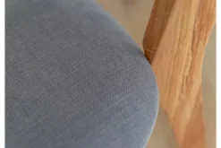 Sedia rovere massello con seduta grafite imbottita LEON