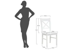 Sedia shabby chic faggio massello bianco seduta color rovere