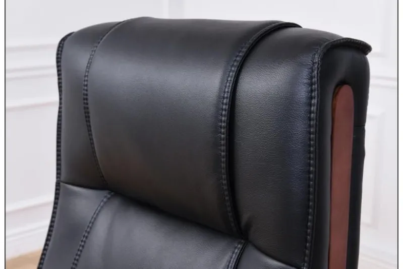 Sedia ufficio direzionale in pelle nera Ambassador