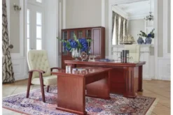 Sedia ufficio ospiti classica pelle beige CONSUL