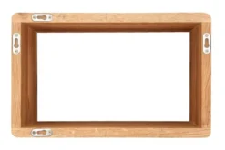 Set 3 mensole legno naturale massello di rovere oliato