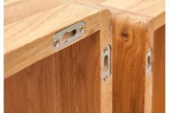 Set 3 mensole legno naturale massello di rovere oliato