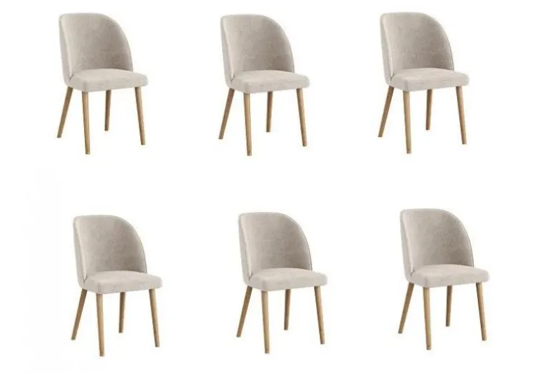 Set 6 sedie imbottite beige OLBIA