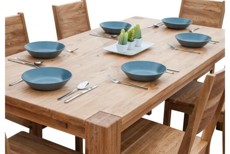Set 4 sedie legno di rovere massello da pranzo PRATO