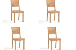 Set 4 sedie legno di rovere massello da pranzo PRATO