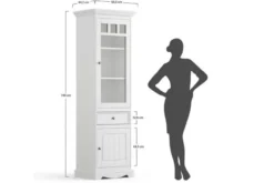 Soggiorno completo shabby chic pino massello bianco top rovere