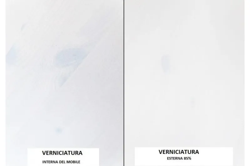 Specchiera shabby chic pino massello bianco