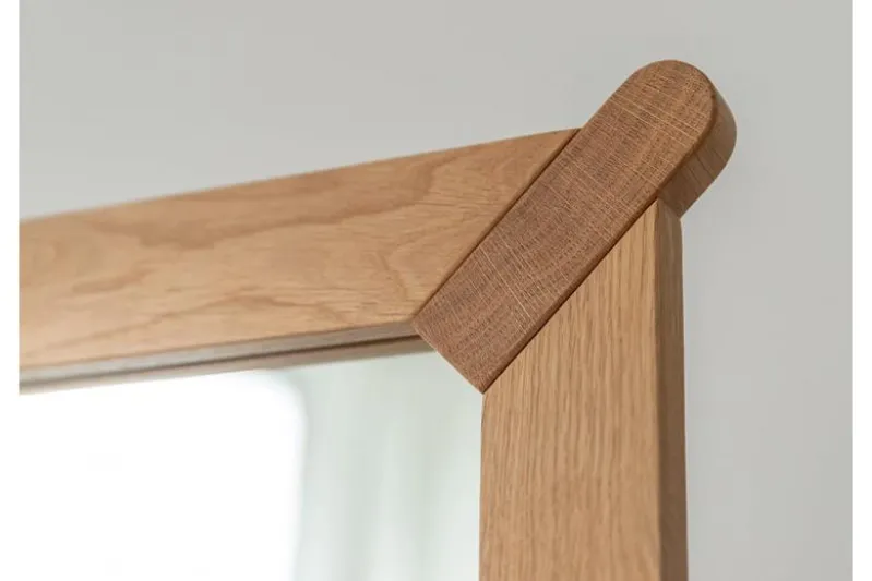 Specchio da terra moderno legno massello di rovere naturale