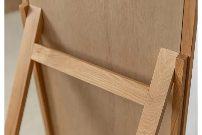 Specchio da terra moderno legno massello di rovere naturale