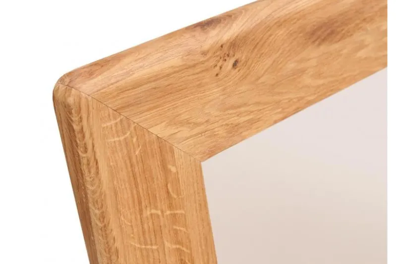 Specchio rettangolare cornice in rovere massello naturale oliato