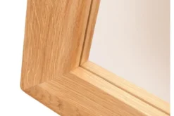 Specchio rettangolare cornice in rovere massello naturale oliato