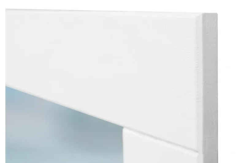 Specchio shabby chic pino massello bianco