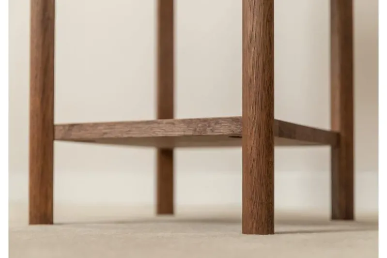 Tavolinetto moderno con cassetto rovere massello tabacco