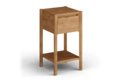 Tavolino basso con cassetto rovere massello oliato