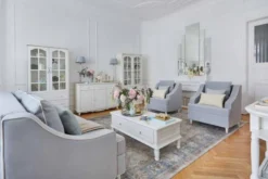 Tavolino basso salotto stile provenzale Princess 820 colore Bianco