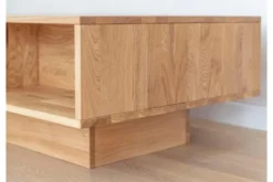 Tavolino da caffè moderno in rovere massello naturale