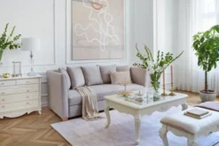Tavolino da salotto classico Bianco Avorio in legno BELLA 930