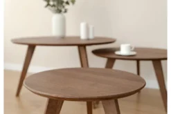 Tavolino da salotto rotondo rovere tabacco 50 cm ORBETELLO