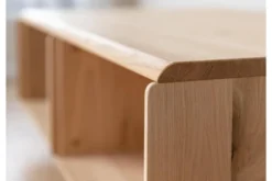 Tavolino da soggiorno moderno legno massello di rovere oliato