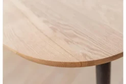 Tavolino in rovere massello naturale a 3 gambe