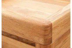 Tavolino piano incassato in legno naturale di rovere oliato