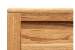 Tavolino piano incassato in legno naturale di rovere oliato