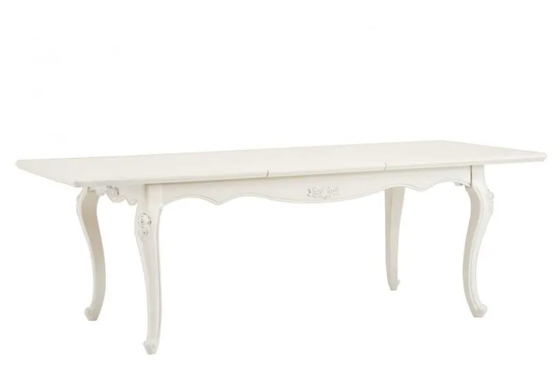 Tavolo classico avorio in legno allungabile 180x100 BELLA 932
