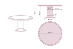 Tavolo classico rotondo da riunione 120 cm PRESTIGE G620
