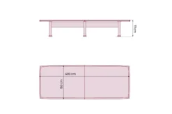 Tavolo conferenze in legno per ufficio PRESTIGE S610 4 Metri